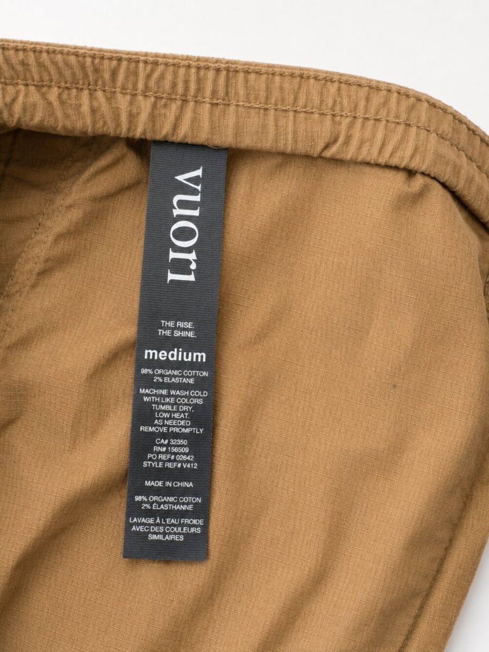 Vuori Men’s Medium Ripstop Climber Pants Khaki Tan V412 - Picture 4 of 7